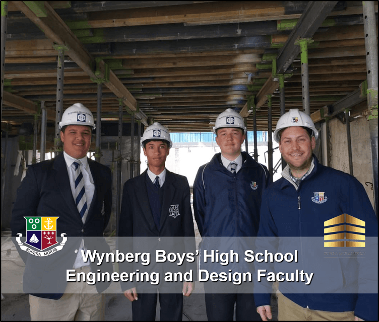 Mr Stefan Pretorius (Far Right) pictured with Grade 9's considering Engineering as a subject next year. 