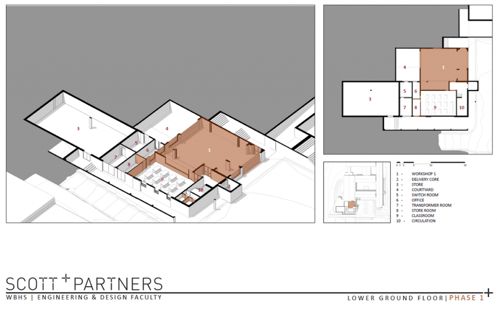 Plans of the Lower Ground of Wynberg's new Engineering and Design Faculty